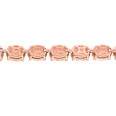 Modani Marropino Morganite Tennis Bracelet in 14K Rose Gold Over Sterling Silver (7.25 In) 21.75 ctw