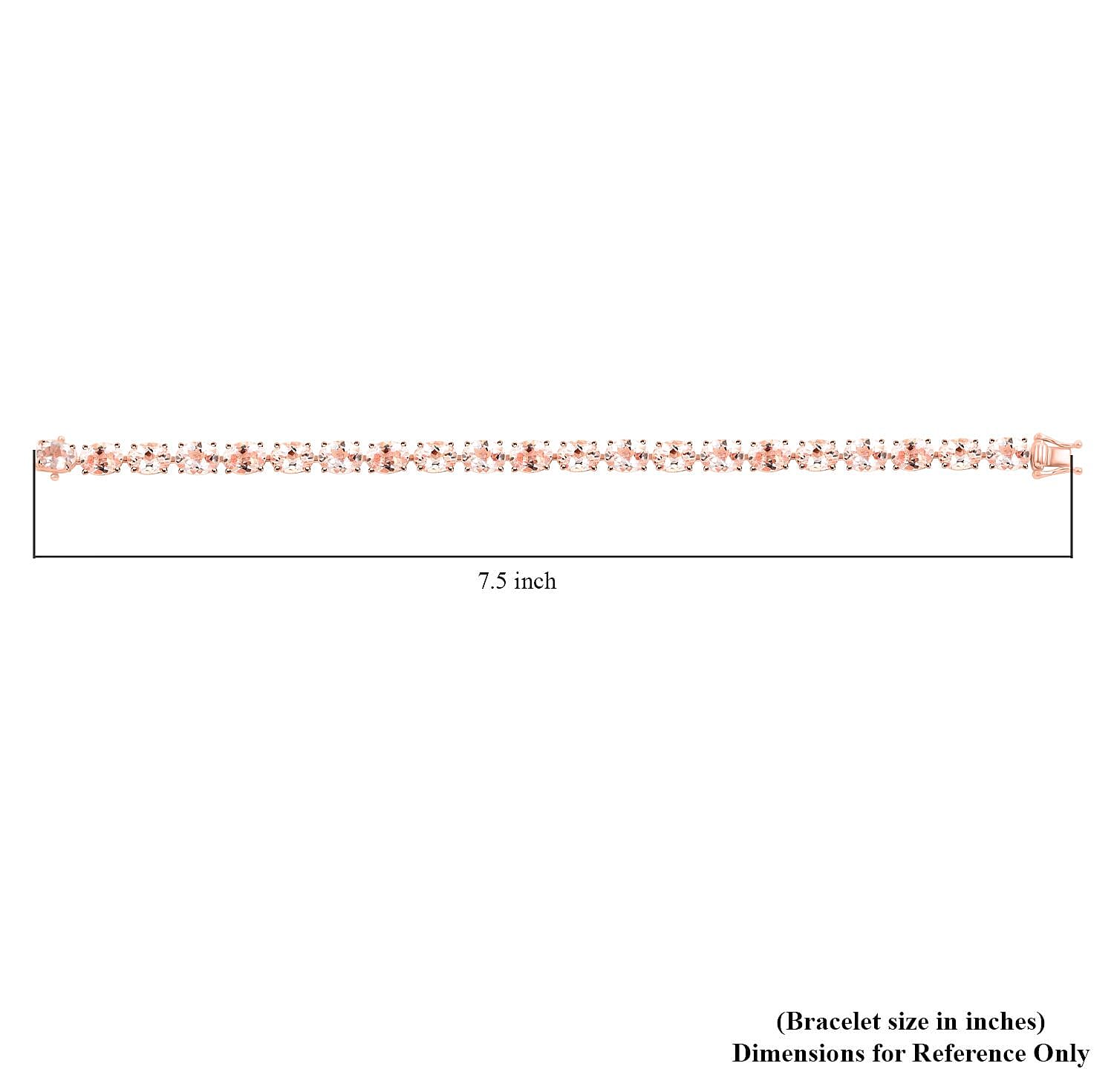 Modani Marropino Morganite Tennis Bracelet in 14K Rose Gold Over Sterling Silver (7.25 In) 21.75 ctw