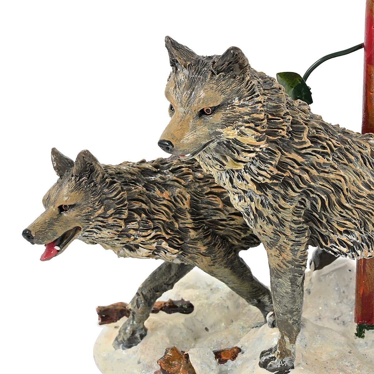 Closeout Candle Lamp Wolf, Multi Colored Tealight Candle Holder Stand For Home Decor Tabletop Desktop Office image number 4