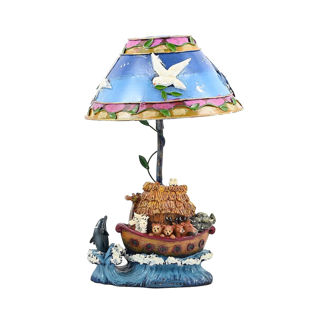 Candle Lamp Noah's Ark, Multi Colored Tealight Candle Holder Stand For Home Decor Tabletop Desktop Office image number 2