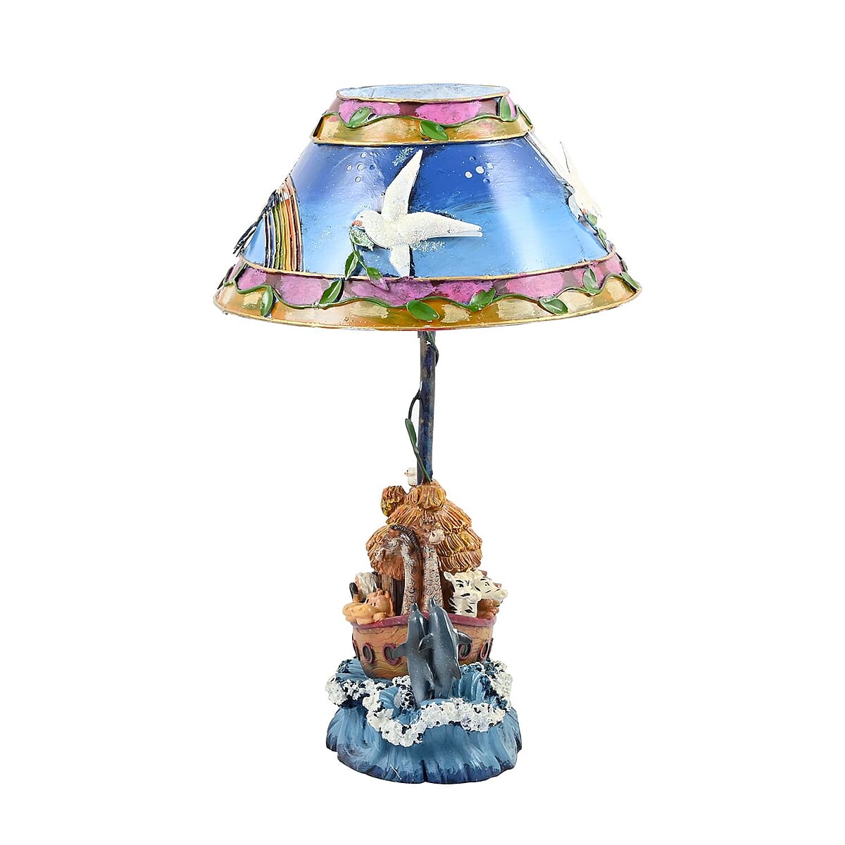Candle Lamp Noah's Ark, Multi Colored Tealight Candle Holder Stand For Home Decor Tabletop Desktop Office image number 3