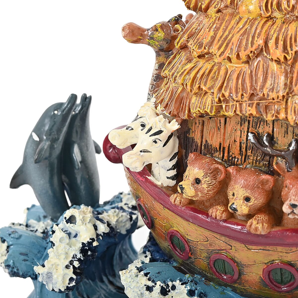 Candle Lamp Noah's Ark, Multi Colored Tealight Candle Holder Stand For Home Decor Tabletop Desktop Office image number 4