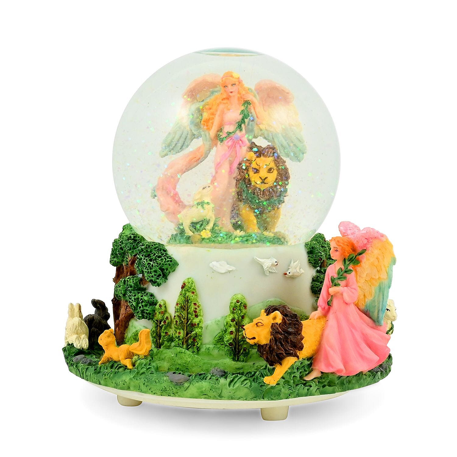Globe 100mm Rotating Angel (Flawed Quality Snow Globe) 