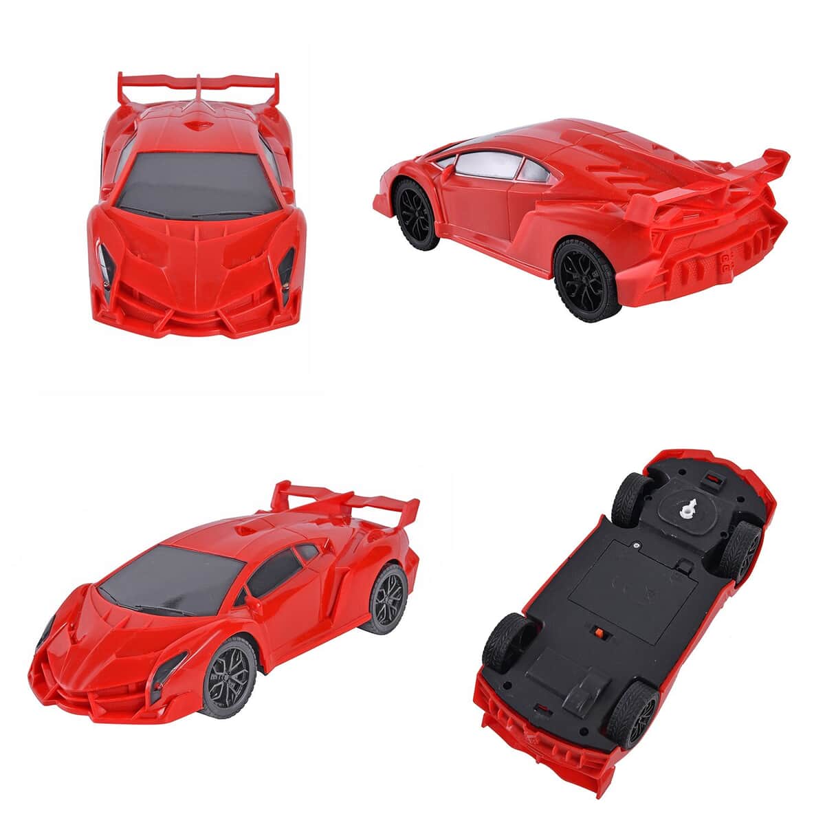 3pcs Red, Yellow and Blue 4 Channels Toy Car with LED Light (3xAA for Car, 2xAA for Controller Not Included) image number 2