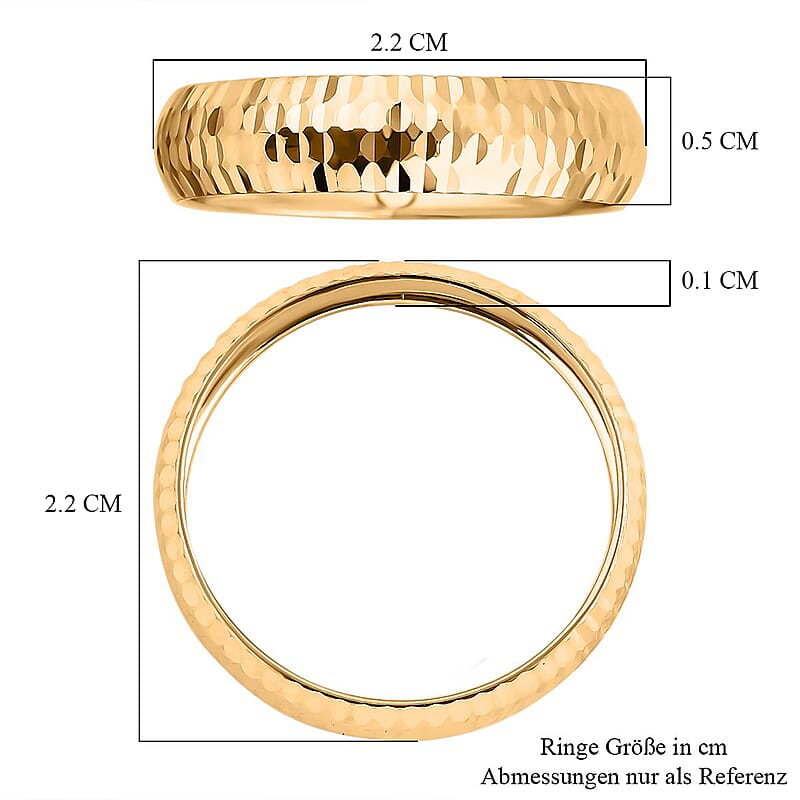 Band Ring in 9K Yellow Gold (Size 8.0) 0.65 Grams