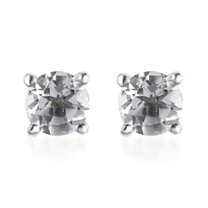 Brazilian Petalite Solitaire Stud Earrings in Platinum Over Sterling Silver 0.75 ctw