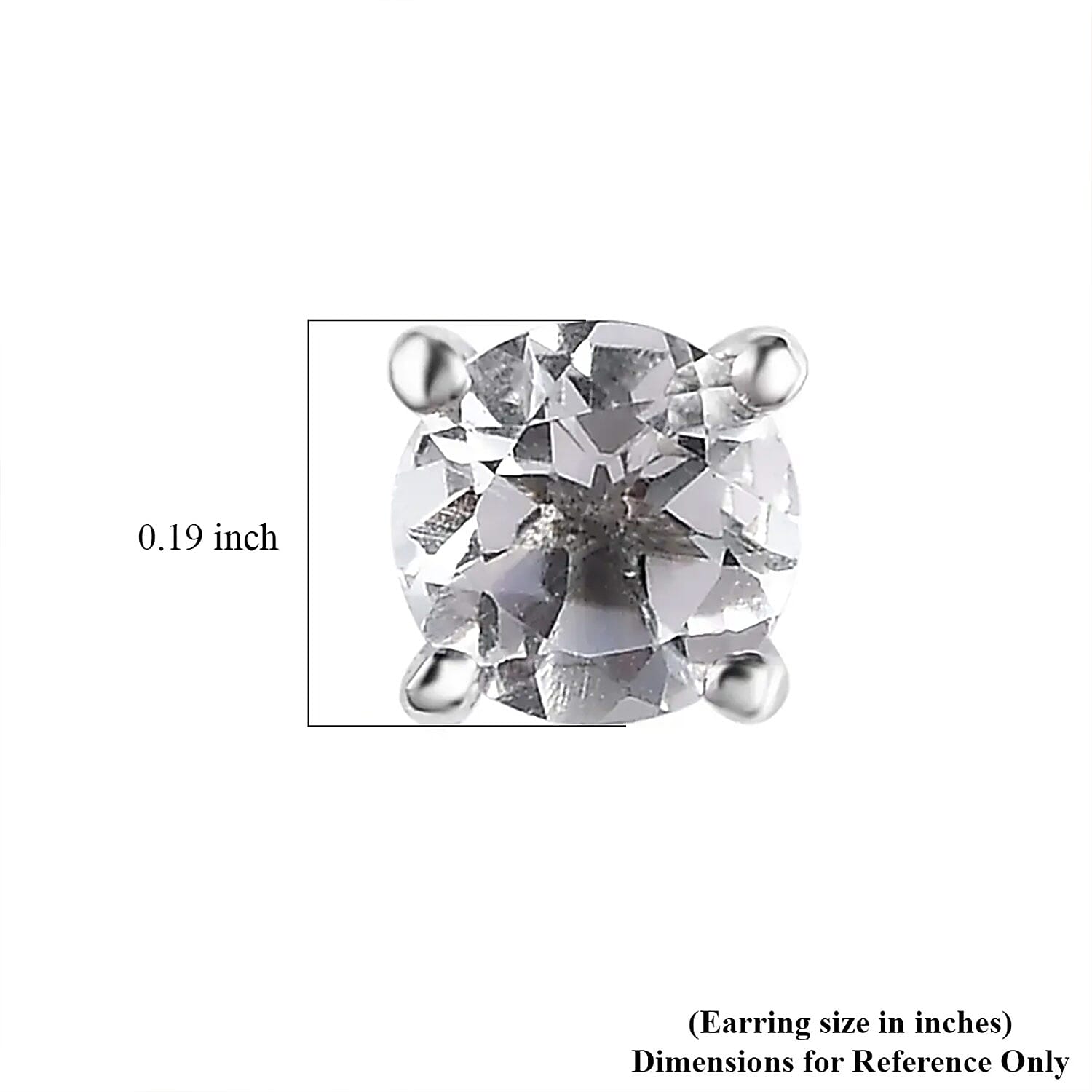 Brazilian Petalite 0.75 ctw Solitaire Stud Earrings in Platinum Over Sterling Silver