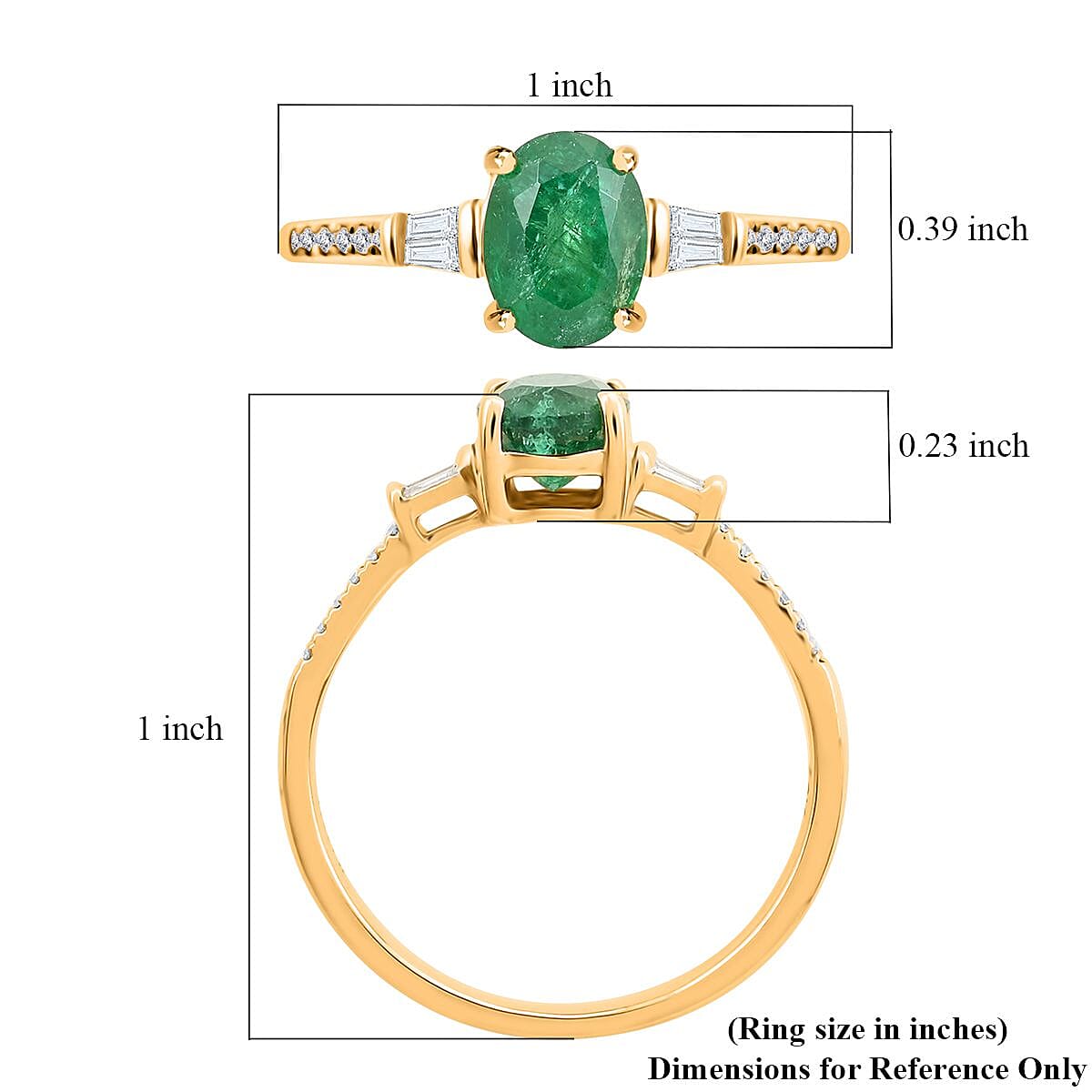 Certified & Appraised Iliana 18K Yellow Gold AAA Kagem Zambian Emerald and G-H SI Diamond Ring (Size 10.0) 1.35 ctw