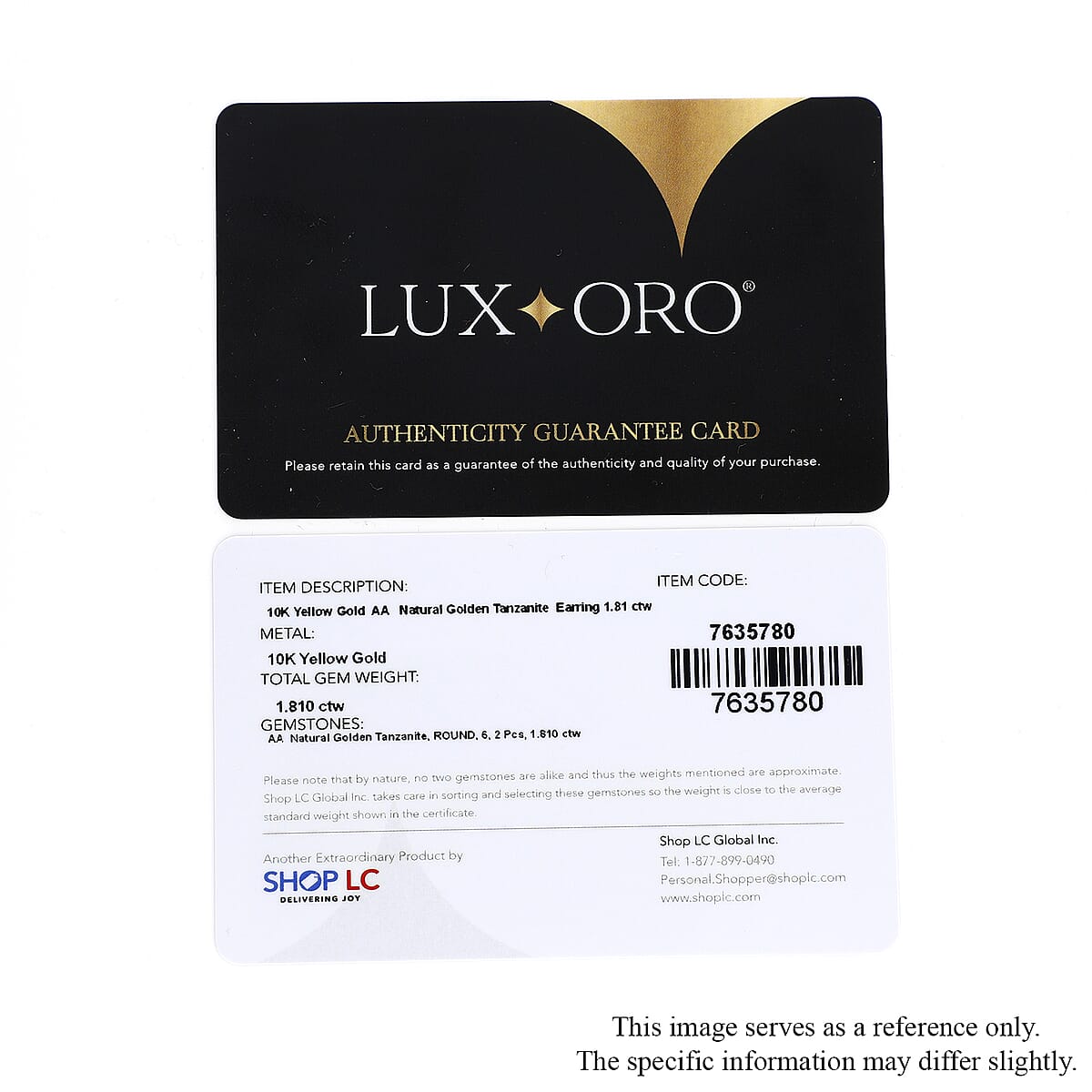 Luxoro 10K Yellow Gold Premium Golden Tanzanite Solitaire Stud Earrings 1.65 ctw image number 5