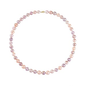 Multi Color Freshwater Pearl 342.50 ctw Necklace in 9K Yellow Gold  20 Inches