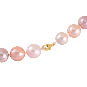 Multi Color Freshwater Pearl 342.50 ctw Necklace in 9K Yellow Gold  20 Inches