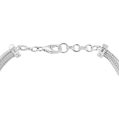 Artisan Crafted Malagasy Labradorite Bracelet in Sterling Silver (7.25-8.75In) 34.50 ctw