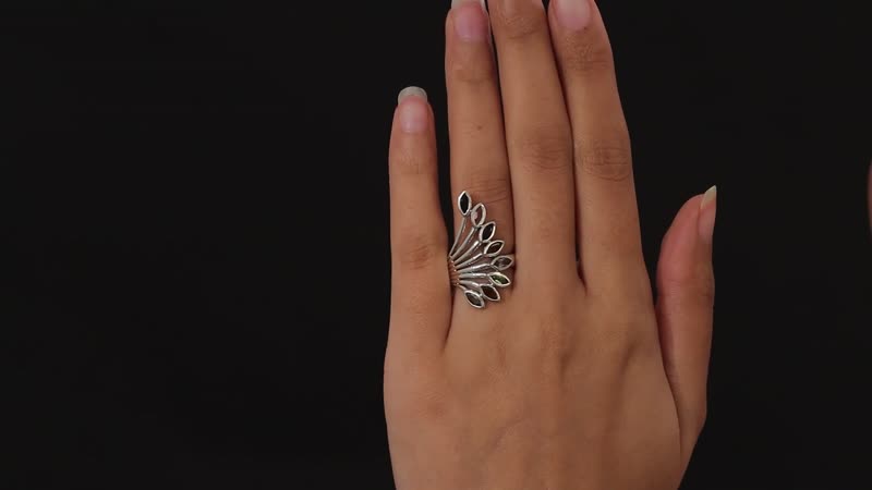 Doorbuster Multi-Tourmaline Ring in Sterling Silver (Size 10.0) 1.85 ctw