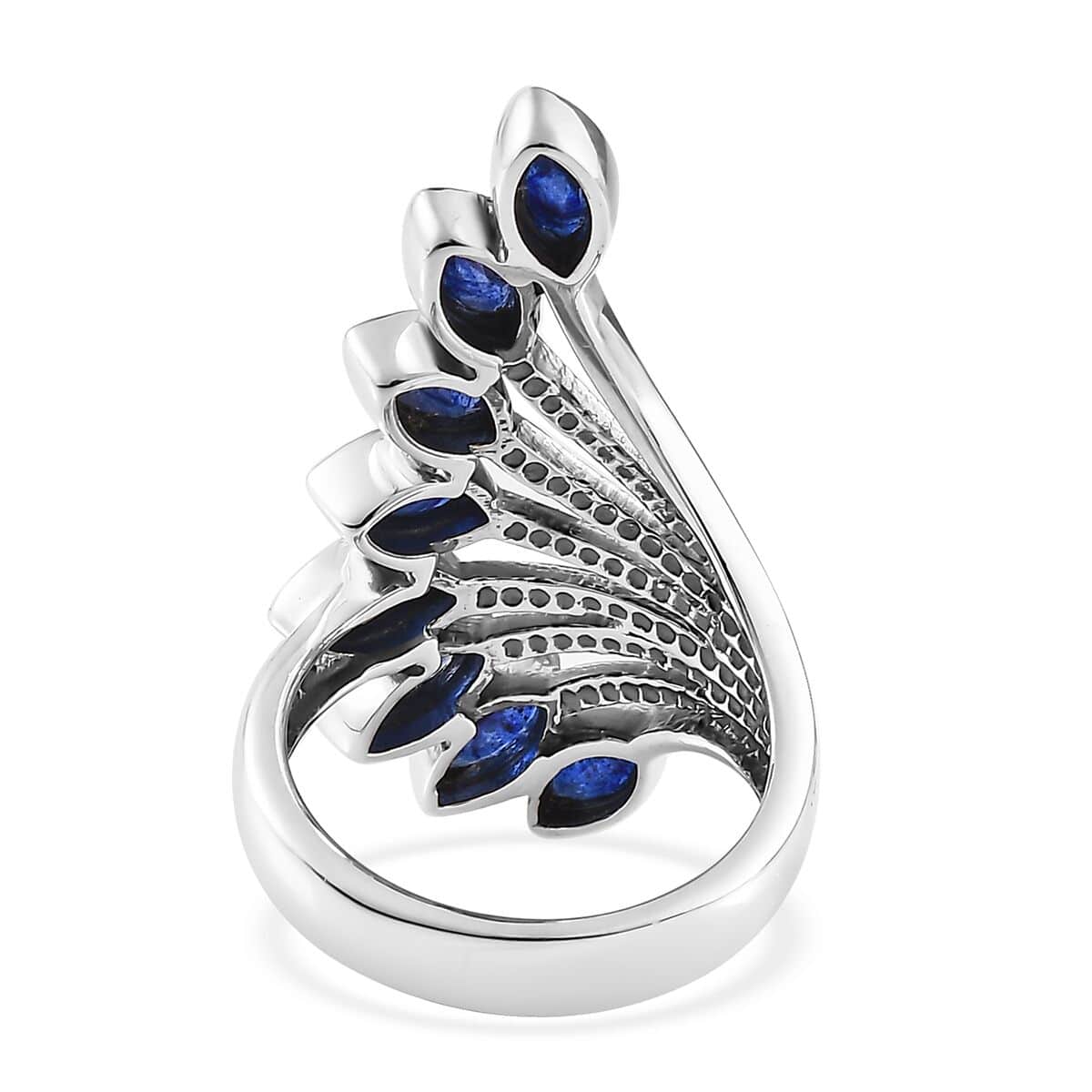 Artisan Crafted Masoala Sapphire (FF) Ring in Sterling Silver (Size 6.0) 2.90 ctw image number 4