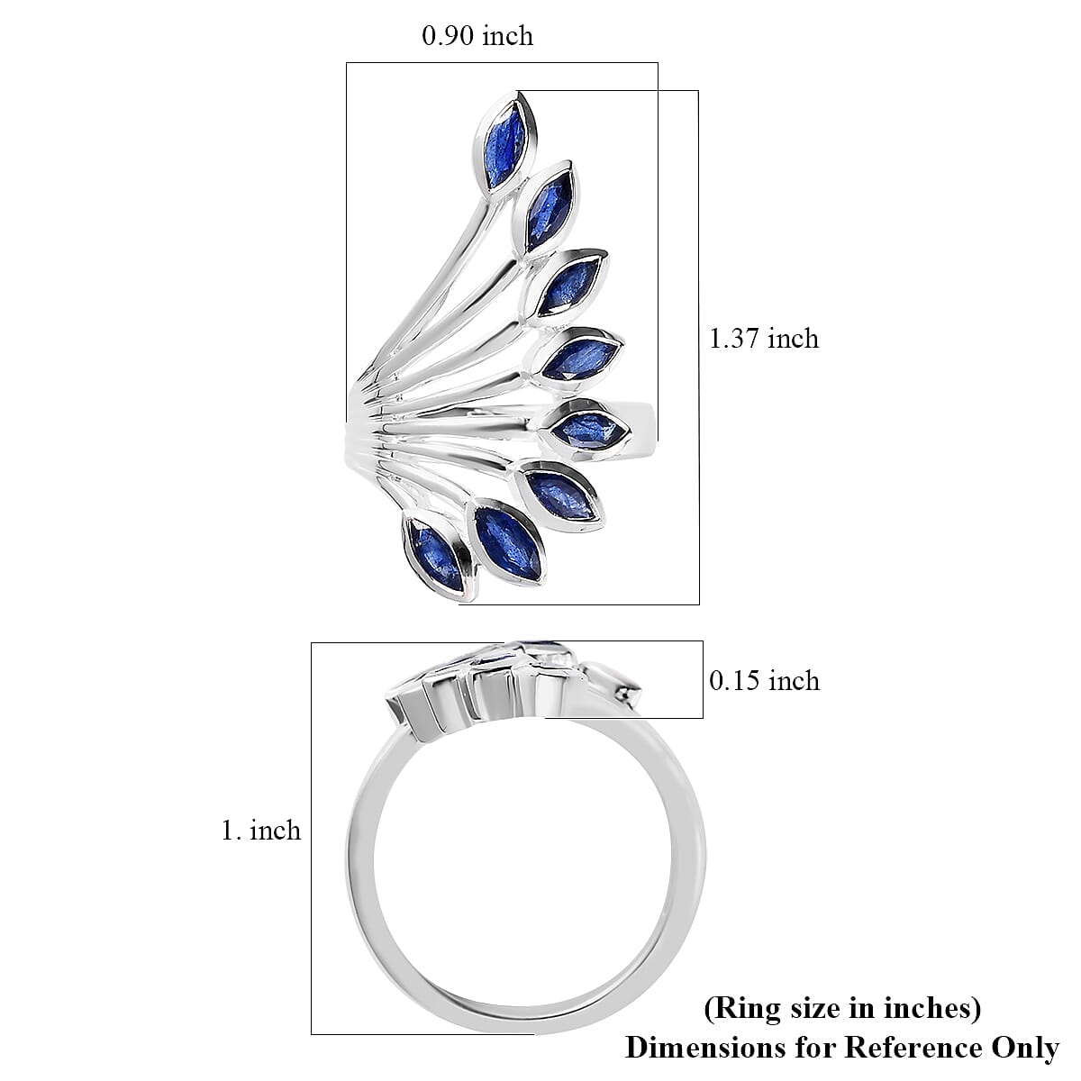 Artisan Crafted Masoala Sapphire (FF) Ring in Sterling Silver (Size 9.0) 2.90 ctw