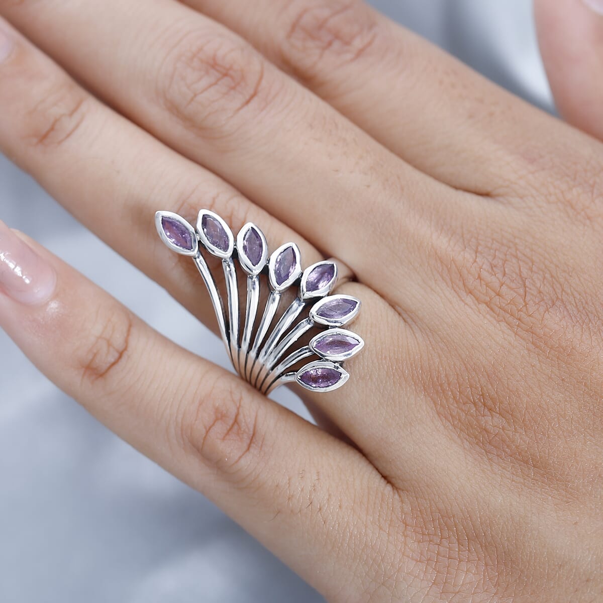 Artisan Crafted Ilakaka Hot Pink Sapphire (FF) Ring in Sterling Silver (Size 6.0) 2.65 ctw image number 2