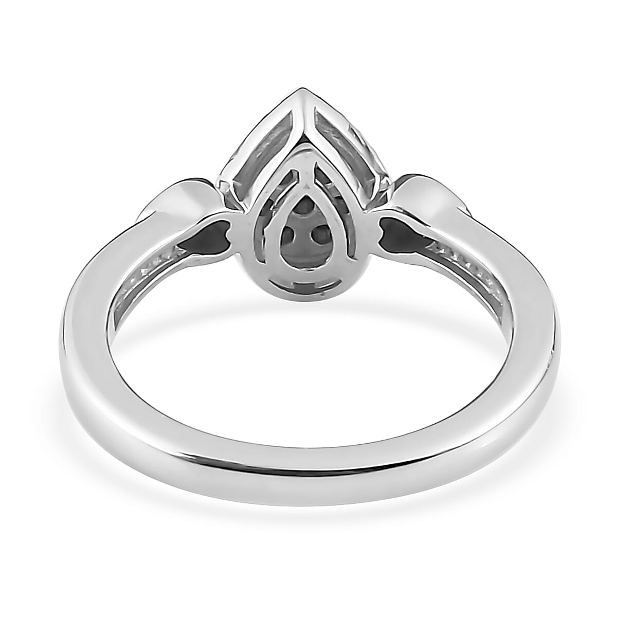 Diamond Accent Ring in Platinum Over Sterling Silver (Size 10.0)