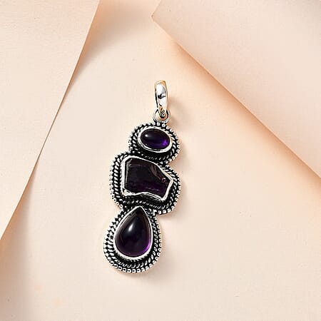 African Amethyst / 925 Silver / Black Oxidised - Product card gallery slide 2 (10177211531577)