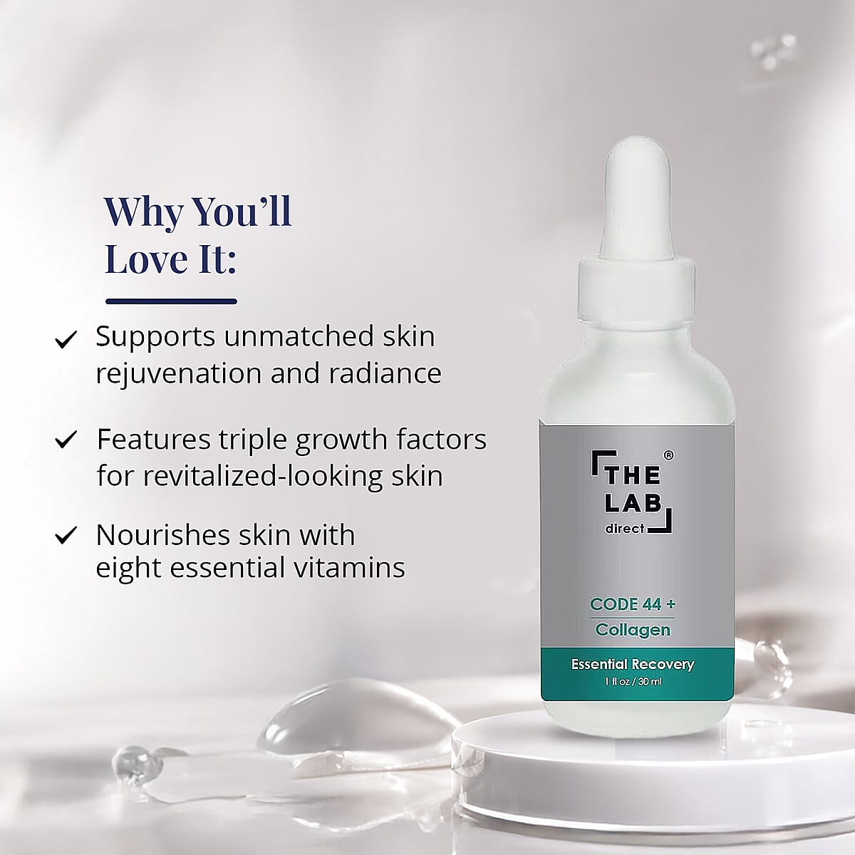 The Lab Direct Code 44+ Collagen Essential Recovery 1 oz image number 5