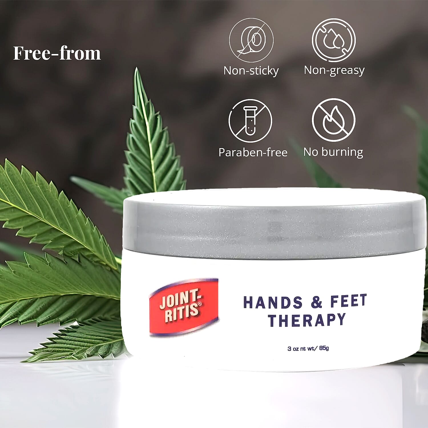 Joint-Ritis Hand & Feet Therapy Hand Foot Pain Reliever Cream For Muscle Pain, Paraben & Silicone Free Cream With Natural Ingredients (50ml) 3 oz