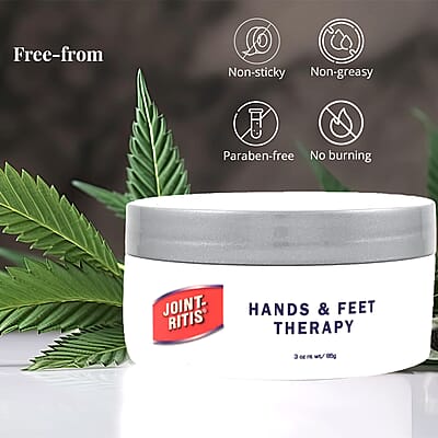 Joint-Ritis Hand & Feet Therapy Hand Foot Pain Reliever Cream For Muscle Pain, Paraben & Silicone Free Cream With Natural Ingredients (50ml) 3 oz
