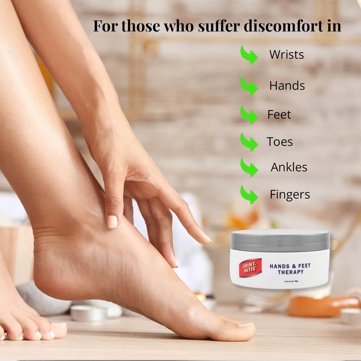 Joint-Ritis Hand & Feet Therapy Hand Foot Pain Reliever Cream For Muscle Pain, Paraben & Silicone Free Cream With Natural Ingredients (50ml) 3 oz image number 4