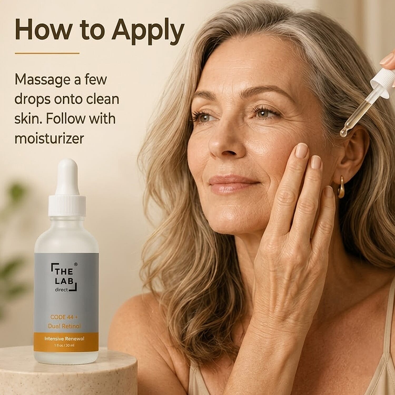 The Lab Direct Code 44+ Dual Retinol Intensive Renewal (1oz) Made in US