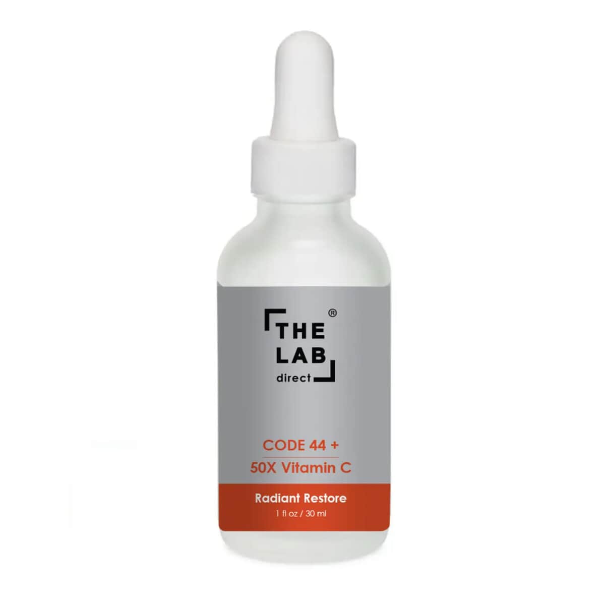 The Lab Direct Code 44+ 50x Vitamin C Radiant Restore Serum For All Skin Types, Cruelty And Paraben Free Face Serum For Firm Skin and Collagen Production 1 oz image number 0