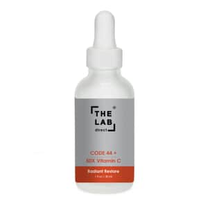 The Lab Direct Code 44+ 50x Vitamin C Radiant Restore Serum For All Skin Types, Cruelty And Paraben Free Face Serum For Firm Skin and Collagen Production 1 oz