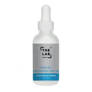 The Lab Direct Code 44+ Poly-Glutamic Acid 10k Hydra-Drench Refresh Serum For All Skin Types, Cruelty And Paraben Free Face Serum To Reduce Fine Lines And Wrinkles 1 oz
