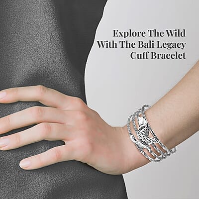 Bali Legacy Eagle Cuff Bracelet in Sterling Silver 55.25 Grams (7.50 In)