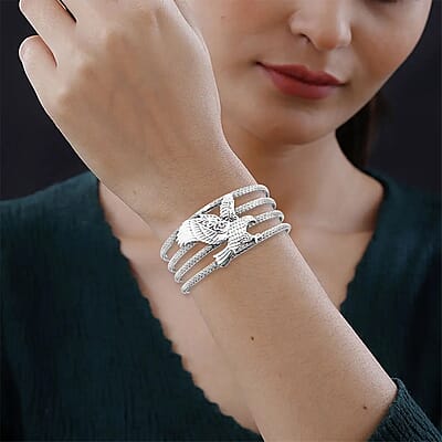 Bali Legacy Eagle Cuff Bracelet in Sterling Silver 55.25 Grams (7.50 In)