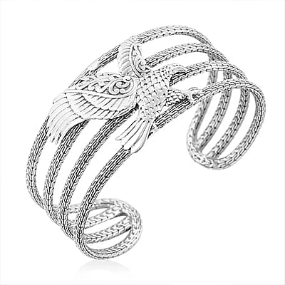 Bali Legacy Eagle Cuff Bracelet in Sterling Silver 55.25 Grams (7.50 In)