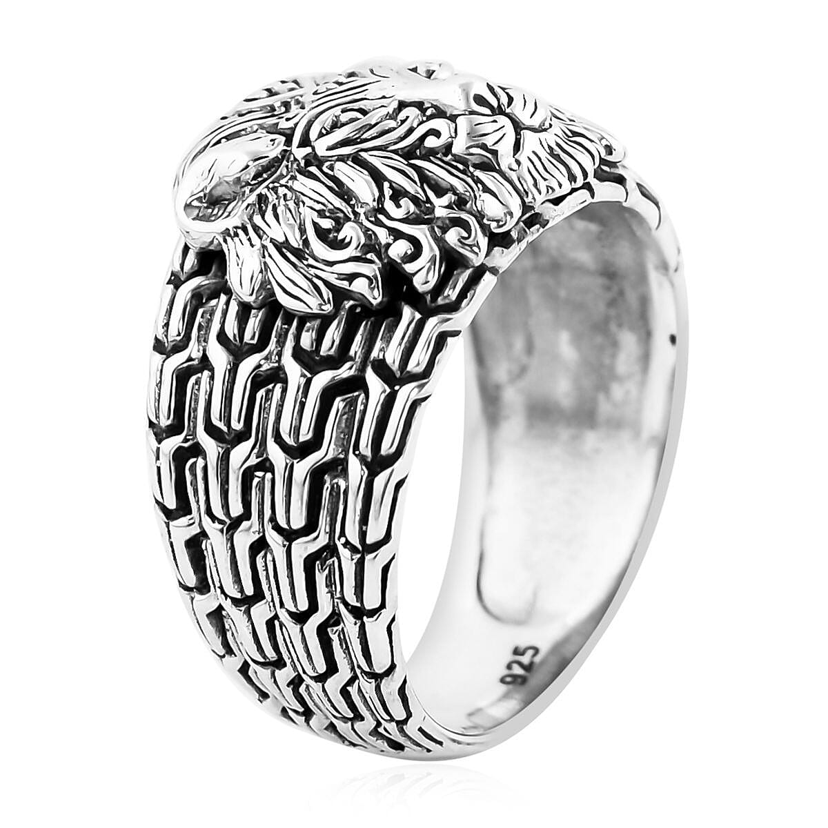 Bali Legacy Sterling Silver Lion Ring (Size 9.0) 9.45 Grams image number 3