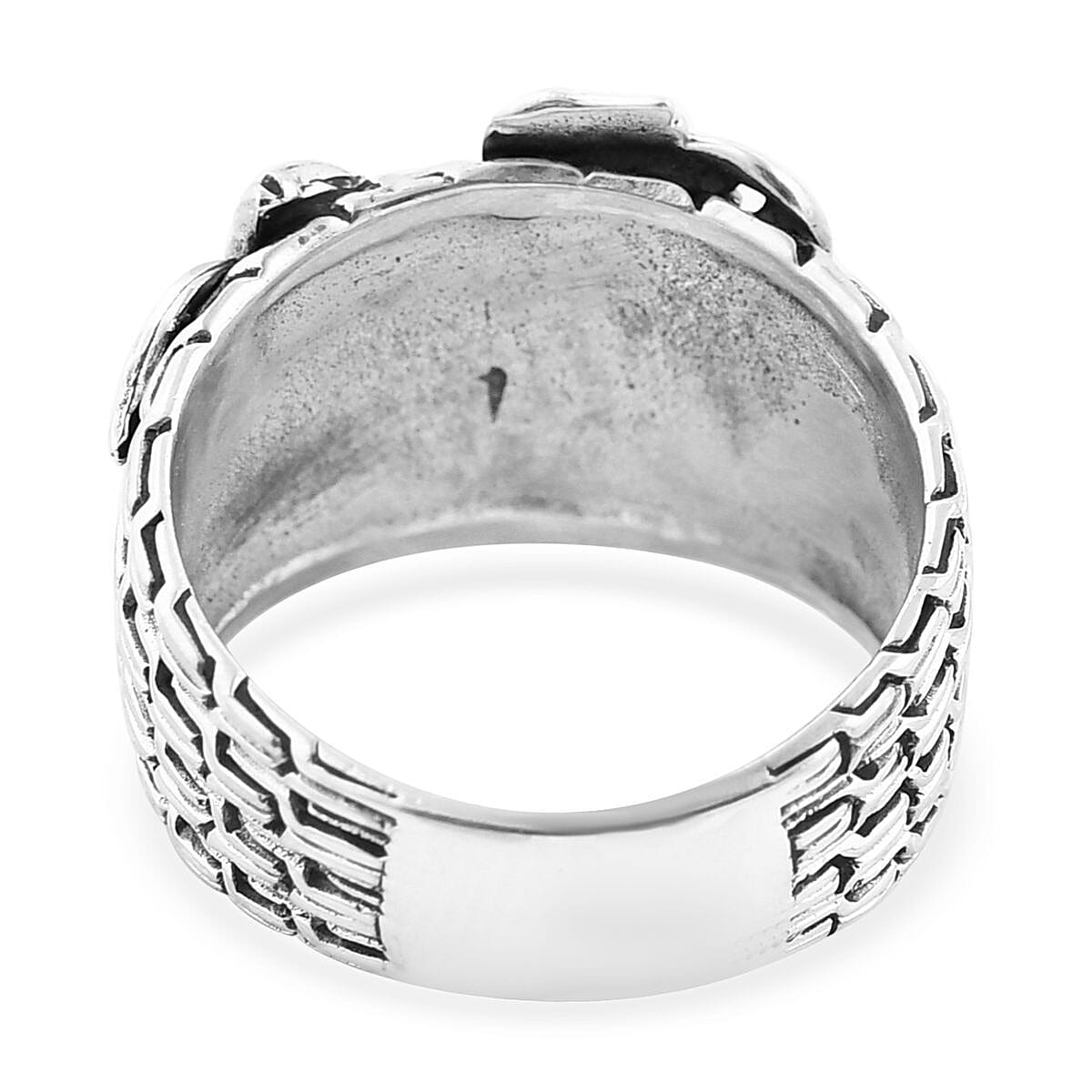 Bali Legacy Sterling Silver Phoenix Ring (Size 8.0) 9.45 Grams image number 4