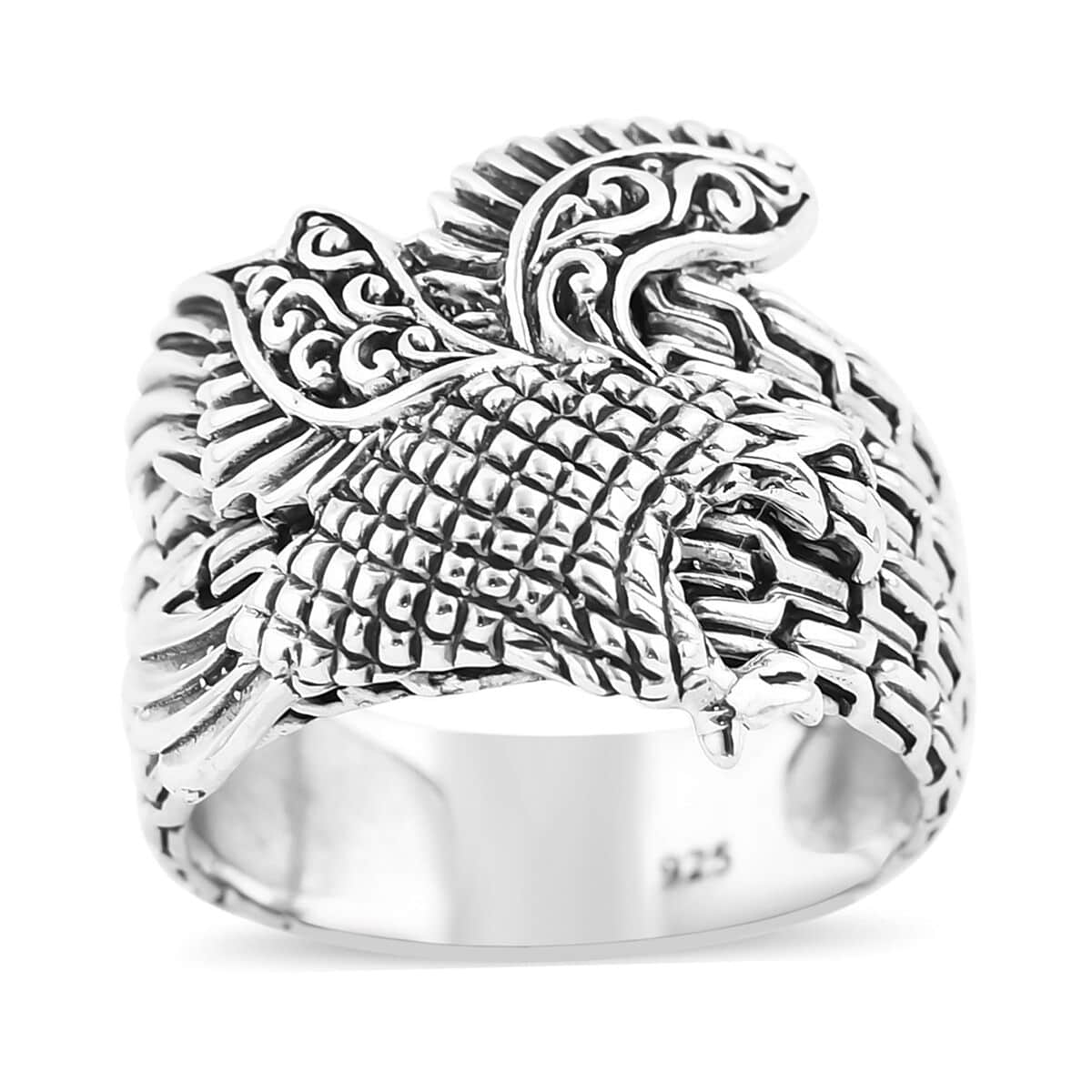 Bali Legacy Sterling Silver Eagle Ring (Size 9.0) 9.45 Grams image number 0