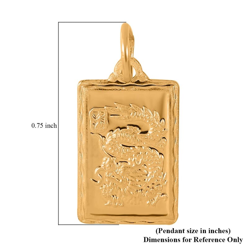 23K Yellow Gold Dragon Pendant 1.9 Grams