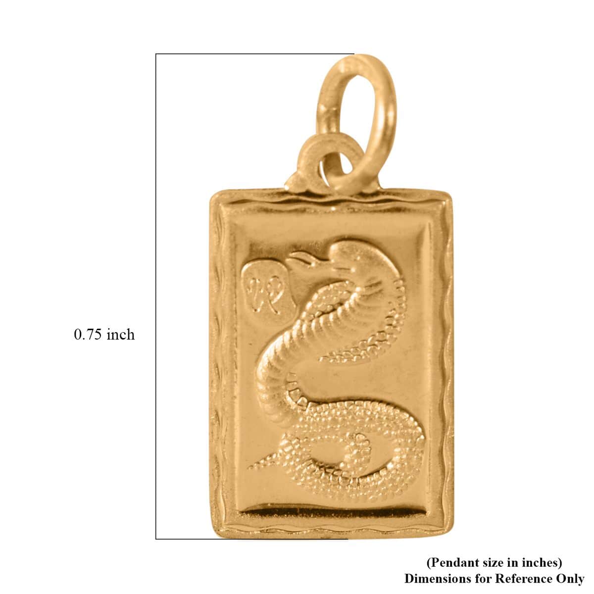 23K Yellow Gold Snake Pendant 1.9 Grams image number 4