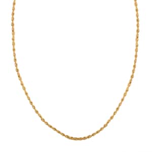 1.5mm Rope Chain Necklace in 18K Yellow Gold 2.0 Grams 22 Inches