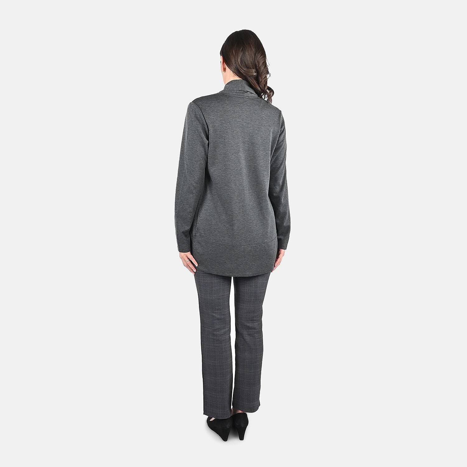 Closeout Women's Elevate Charcoal Wool Blend Knit Blazer - S
