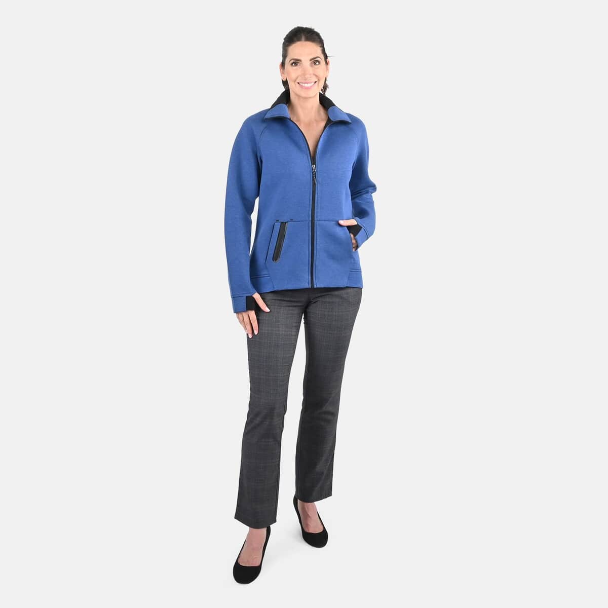 Elevate Blue Heather Kariba Knit Jacket - M image number 0