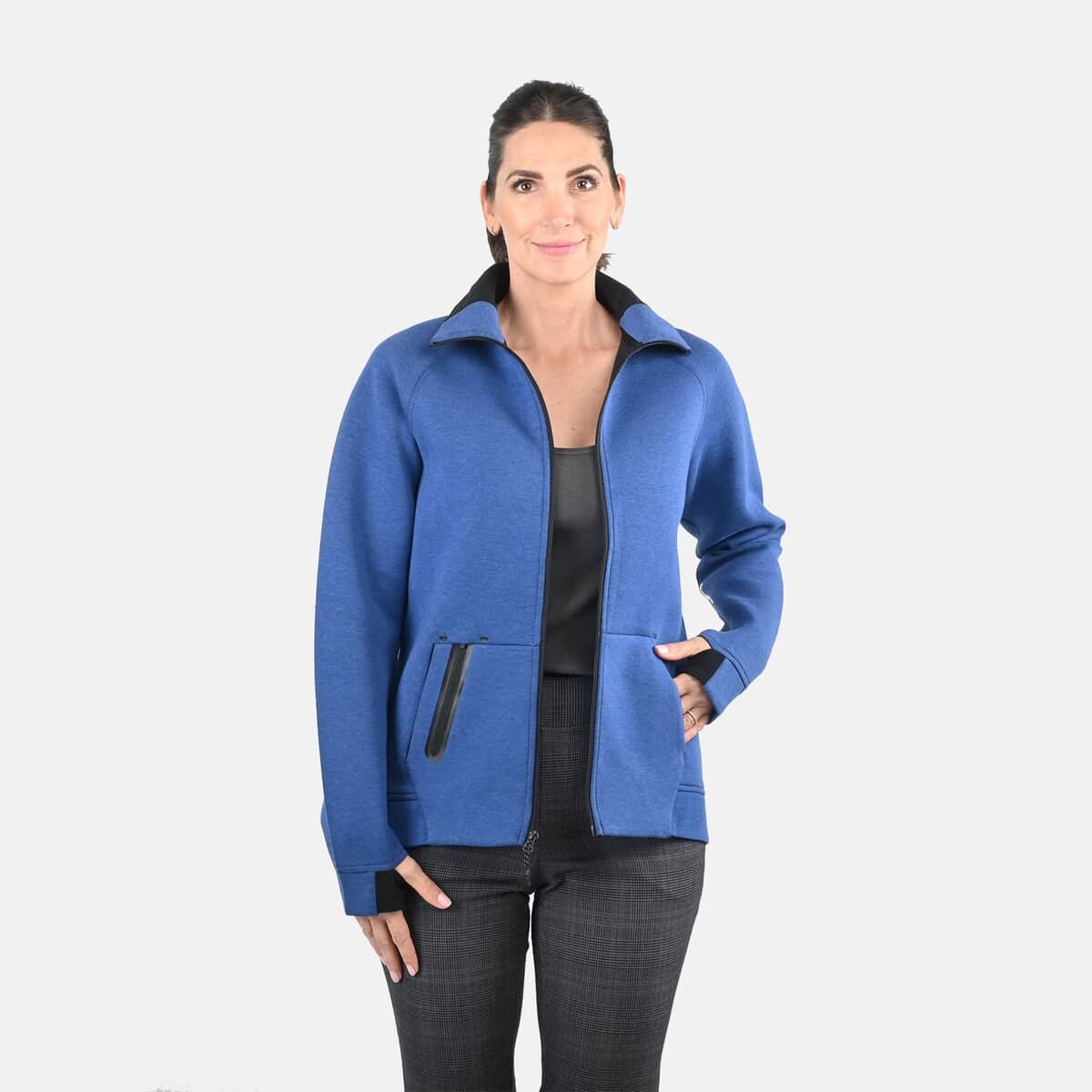 Elevate Blue Heather Kariba Knit Jacket - M image number 3