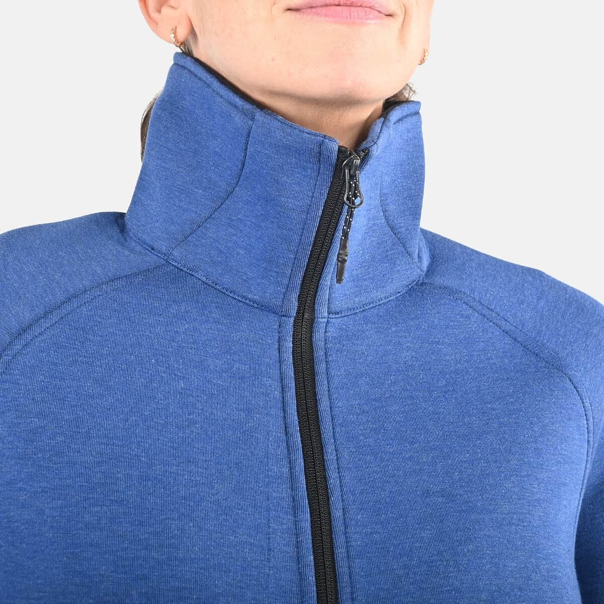 Elevate Blue Heather Kariba Knit Jacket - M image number 4