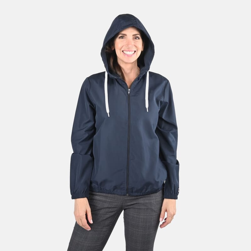Champion Navy Windbreaker with Hood - XS