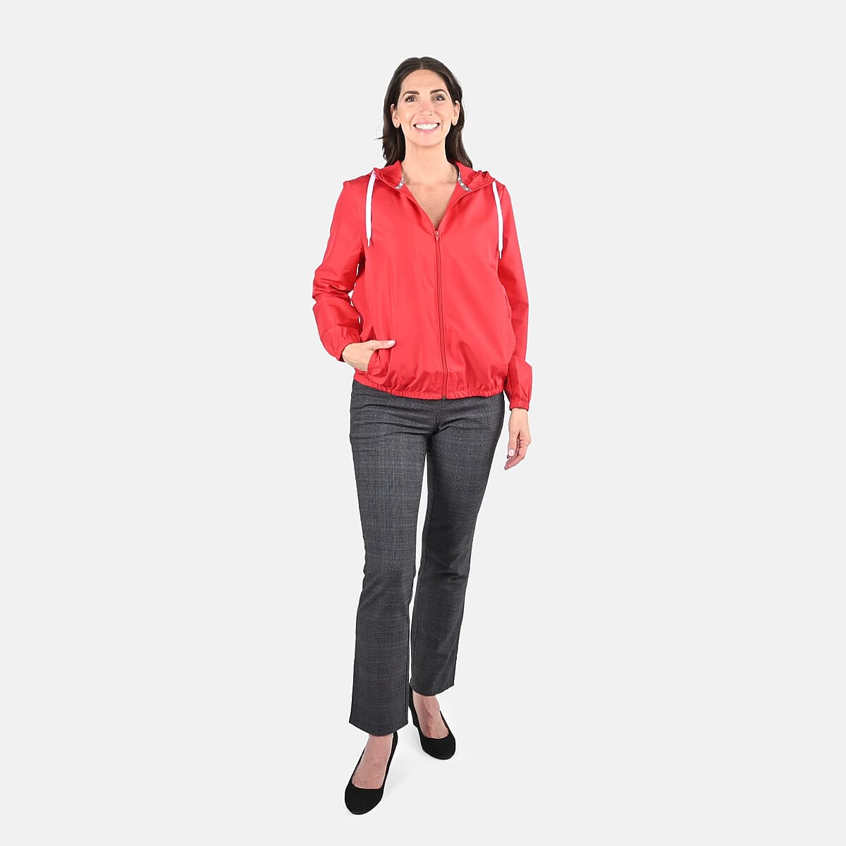 Champion Red Windbreaker with Hood - L image number 0