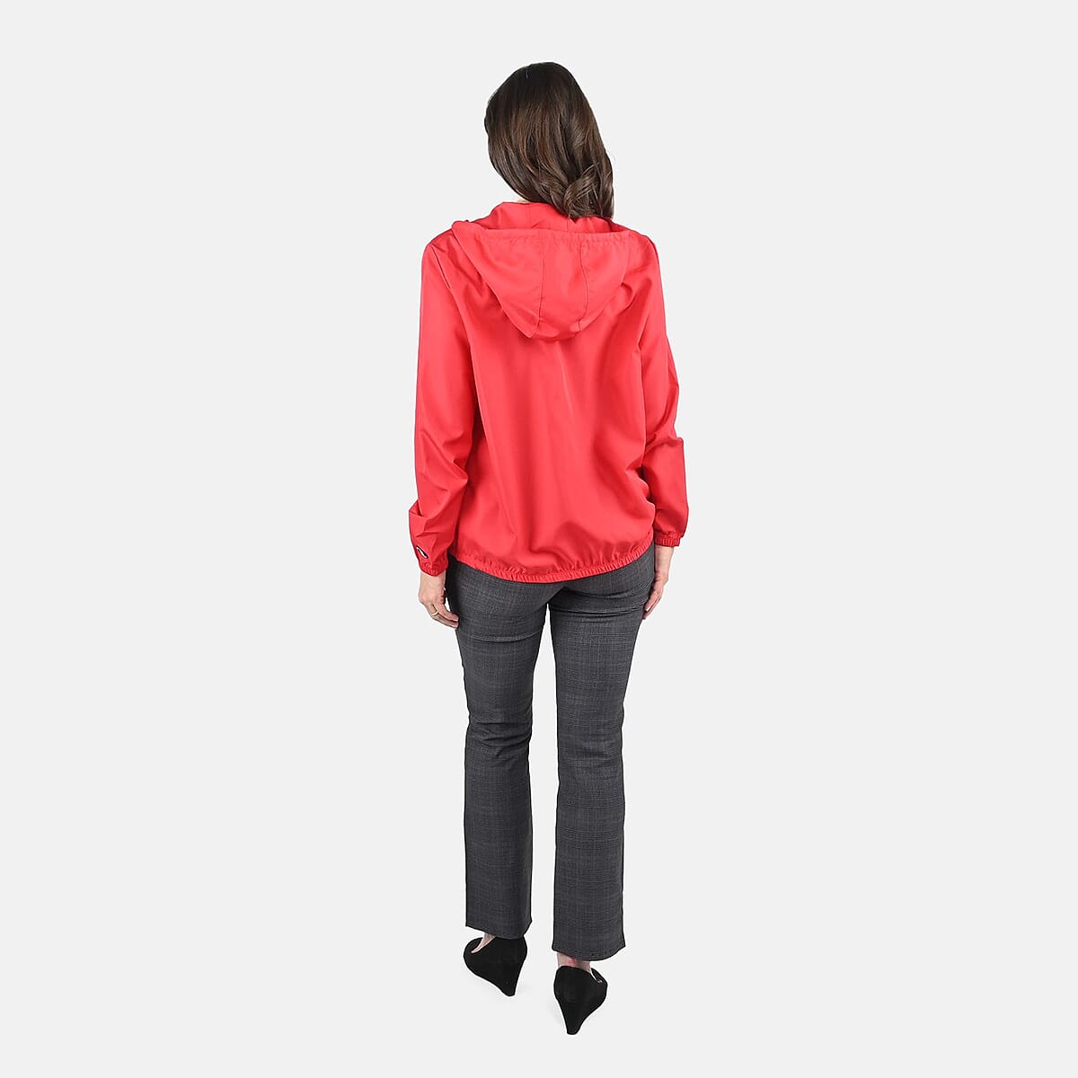 Champion Red Windbreaker with Hood - L image number 1