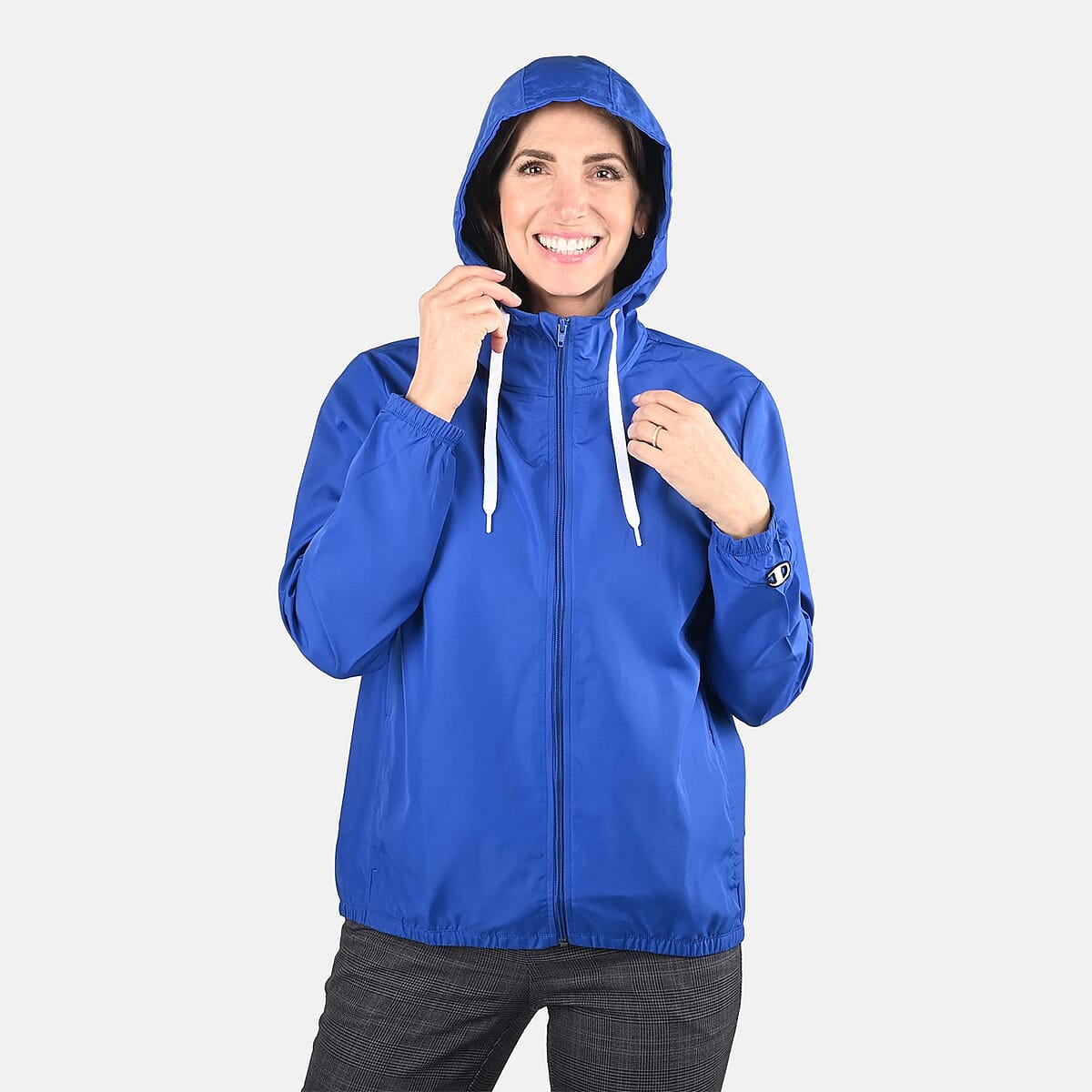 Champion Royal Blue Windbreaker with Hood - XXL image number 3
