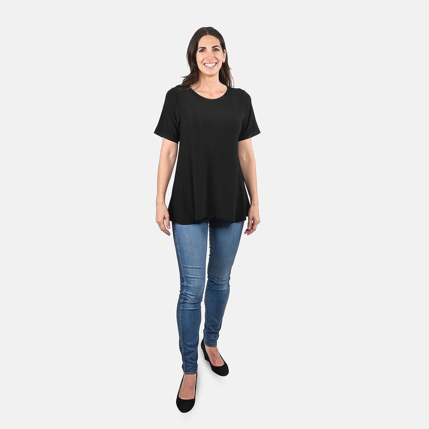 Grateful Black Short Sleeve Top - S