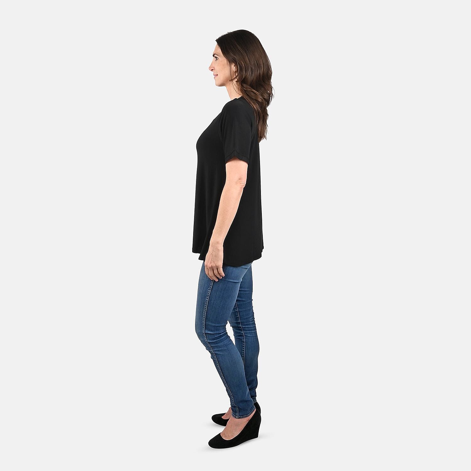 Grateful Black Short Sleeve Top - S