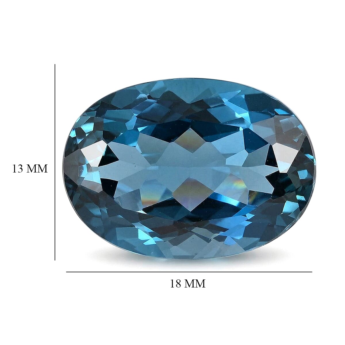 AAAA London Blue Topaz (Oval 18x13 mm) 14.00 ctw